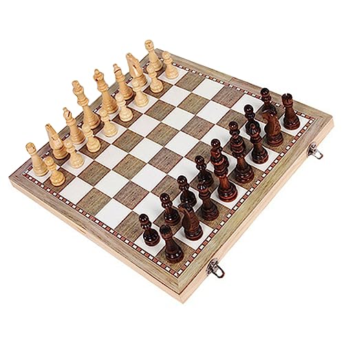 BESPORTBLE 1Satz Klappbares Holzschachspiel Schachbrettspiel Aus Natürlichem Holz Schachfiguren Für Perfektes von BESPORTBLE