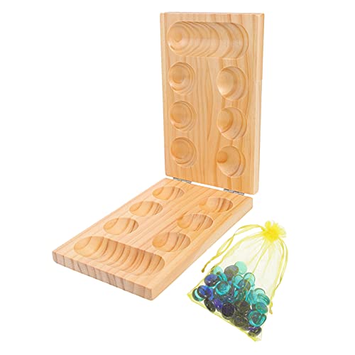 BESPORTBLE 1Satz Klappbares Mancala aus Holz Faltbares Brettspiel für Natursteinkieseln Strategisches Denkspiel für Gedächtnis und Interaktive Fähigkeiten BESPORTBLE 1Satz Klappbares Mancala aus Holz Faltbares Brettspiel für Natursteinkieseln Strategisches Denkspiel für Gedächtnis und Interaktive Fähigkeiten von BESPORTBLE