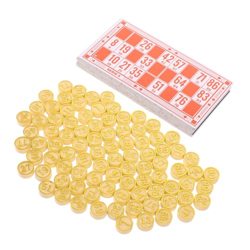 BESPORTBLE 1Satz Klassisches Bingo Schachspiel Aus Interaktive Zahlenkarten Für Familien Spieleabende Brettspiel Für Erwachsene Zahlenkarten von BESPORTBLE