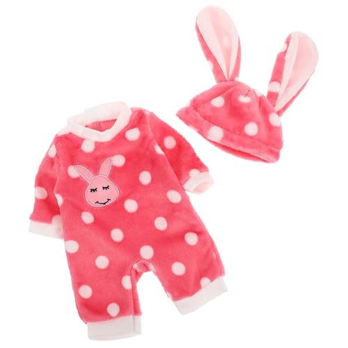 BESPORTBLE 1Satz Kleines Puppenkleidung Für Süßer Overall Aus Plüsch Niedliches Design Einfach Anzuziehen Kreatives Und Rollenspiele Für Babypuppen von BESPORTBLE