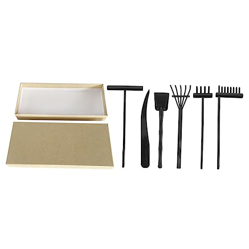 BESPORTBLE 1Satz Kleines Rechenset Für Zen Garten Teiliges Sandtisch Dekorationsset Mit Box Für Schreibtischgestaltung Stressreduktion Perfektes Für Freunde von BESPORTBLE