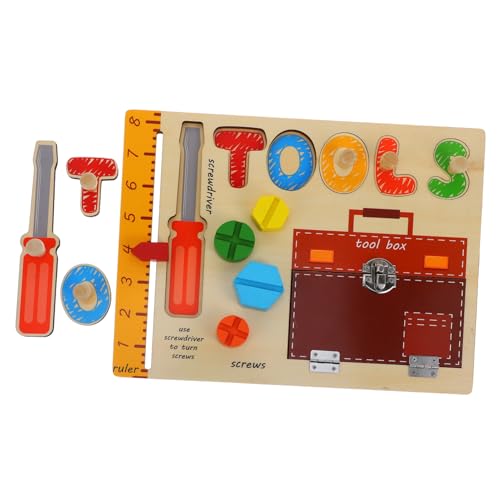 BESPORTBLE 1Satz Kompaktes Holz Busy Board für Lernspielzeug für Vorschule Robustes und Sicheres Activity Board Reisespielzeug Fördert Feinmotorik und Kreativität von BESPORTBLE