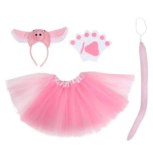BESPORTBLE 1Satz Kreatives Halloweenkostüm Für Teiliges Cosplay Outfit Mit Rock Hand Schwanzaccessoires Für Partys Aufführungen von BESPORTBLE