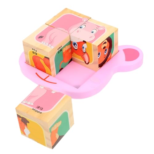 BESPORTBLE 1Satz Kreatives Holzblock Puzzle Für Tiermuster Lernspielzeug Kreativität Und Fantasie Für Vorschulkinder Zur Natürlichen Wahrnehmung Von Wildtieren von BESPORTBLE