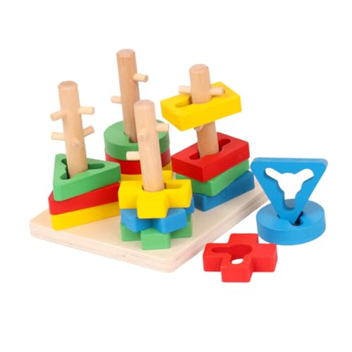 BESPORTBLE 1Satz Kreatives Holzpuzzle mit Geometrischen Formen und Stapelblöcken Lernspielzeug für Kleinkinder Fördert Farberkennung Zahlensortierung und Motorische Fähigkeiten BESPORTBLE 1Satz Kreatives Holzpuzzle mit Geometrischen Formen und Stapelblöcken Lernspielzeug für Kleinkinder Fördert Farberkennung Zahlensortierung und Motorische Fähigkeiten von BESPORTBLE