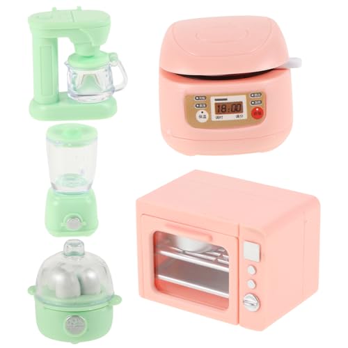 BESPORTBLE 1Satz Küchenset für Puppenhaus Zubehör mit Realistischen Küchenutensilien Wie Kaffeemaschine Eierkocher Mixer und Backofen Kreatives Rollenspiel für Jungen von BESPORTBLE
