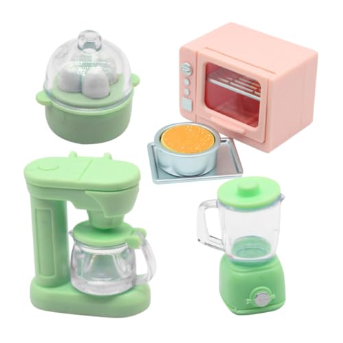 BESPORTBLE 1Satz Küchenzubehör Für Puppenhäuser Teiliges Mit Mini Ofen Kaffeemaschine Und Eierkocher Mini Hauslayout Requisiten Für Kreative Spielwelten von BESPORTBLE