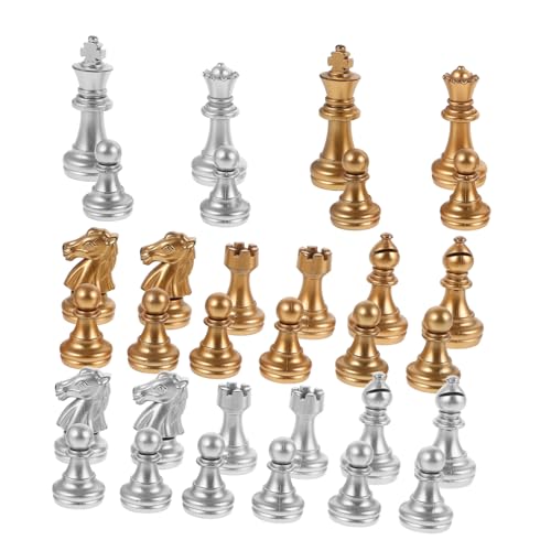 BESPORTBLE 1Satz Kunststoff Schachfiguren Tragbares Schachspiel Leicht und Kompakt für Hochzeiten und Bars zur Einfachen Ersetzung Defekter Figuren von BESPORTBLE