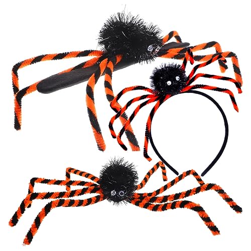 BESPORTBLE 1Satz Lustige Spinnen Schlagarmbänder Spinnen Brosche Und Kopfschmuck Für Gruselige Partys Halloween Dekoration Und Kostüm Zubehör Für Erwachsene von BESPORTBLE
