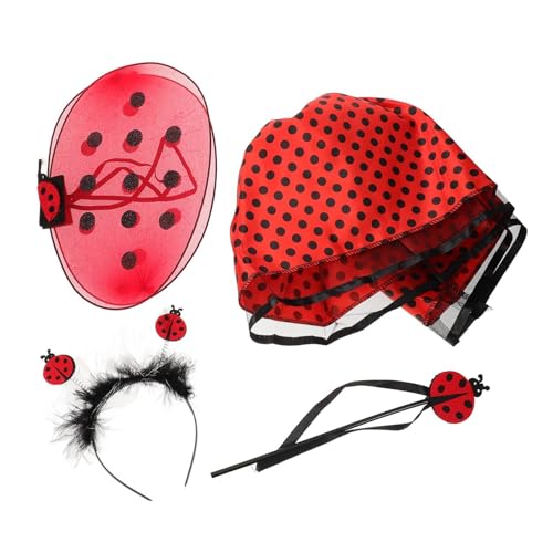 BESPORTBLE 1Satz Marienkäfer Kostüm Für Teiliges Performance Kit Mit Flügeln Tüllrock Und Netz Für Geburtstagsfeiern Und Kostümpartys Für Ab Jahren von BESPORTBLE