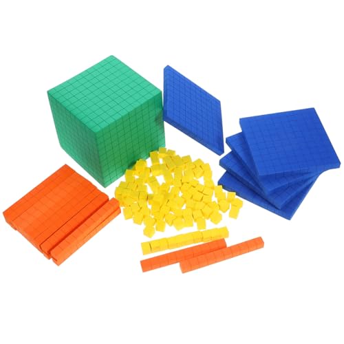 BESPORTBLE Mathematik Lernwürfel für Kinder Interaktives Mathe Spielzeug Dezimalblock Modell Lernmaterial für Grundschule Mathe Rechenwürfel für Kindergarten von BESPORTBLE
