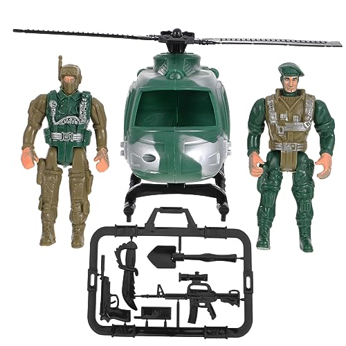 BESPORTBLE 1Satz Militärhubschrauber Spielzeugset Für Soldaten Figuren Mit Flugzeugen Und Fahrzeugen Kreatives Lernspielzeug Für Kleine von BESPORTBLE