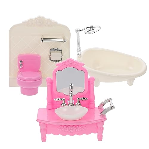 BESPORTBLE Miniatur Badezimmer Satz für Puppenhaus Kleiner Badewanne Toilette Waschbecken Puppenzubehör für Kleiner Haus Dekoration BESPORTBLE Miniatur Badezimmer Satz für Puppenhaus Kleiner Badewanne Toilette Waschbecken Puppenzubehör für Kleiner Haus Dekoration von BESPORTBLE