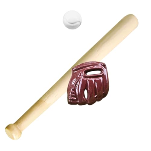 BESPORTBLE 1Satz Mini Baseball Teiliges Mini Hausdekor Mit Baseballhandschuh Und Ball Mini Hausversorgung Für Kreative Dekoideen Im Spielzimmer Für Puppenhäuser von BESPORTBLE