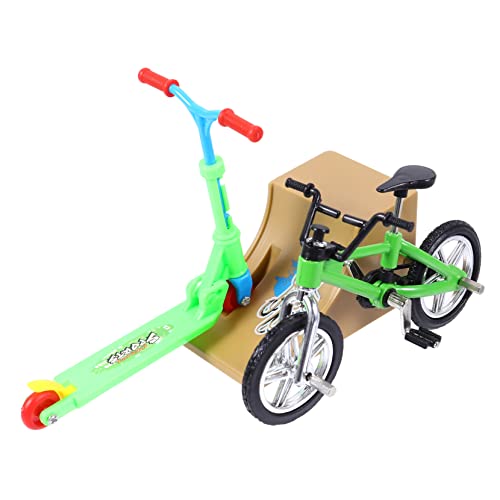BESPORTBLE 1Satz Mini Fingerspielzeug Fingerbike Rampe Für Fingersportspielzeug Tischspielzeug Für Erwachsene Kreatives Finger Skateboard Mit Fahrrad Und Klapprampe von BESPORTBLE