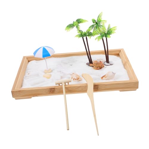 BESPORTBLE 1Satz Mini Garten Sandtablett Meditations Miniaturlandschaft für Büro und Zuhause Entspannendes Zen Gartenspielzeug Perfektes für Kreative Bastler und Sammler von BESPORTBLE