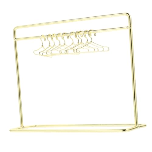 BESPORTBLE 1Satz Mini Kleiderregal Für Puppen Teiliges Aus Hochwertigem Mit Kleinen Kleiderbügeln Für Puppenkleidung Und Puppenhaus Goldfarbenes Design BESPORTBLE 1Satz Mini Kleiderregal Für Puppen Teiliges Aus Hochwertigem Mit Kleinen Kleiderbügeln Für Puppenkleidung Und Puppenhaus Goldfarbenes Design von BESPORTBLE