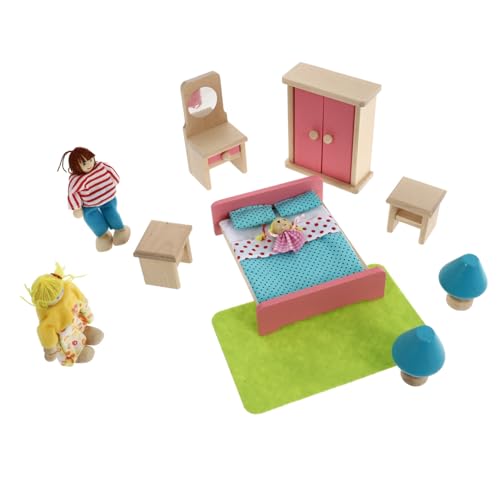 BESPORTBLE 1Satz Mini Küchen Für Pädagogisches Rollenspielzeug Mit Schlafzimmer Miniaturmöbeln Und Figuren Kognitives Für Kreatives Im Kinderzimmer von BESPORTBLE