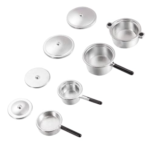 BESPORTBLE 1Satz Mini Küchenware Aus Metall Teiliges Kochgeschirr Für Umweltfreundliches Lernspielzeug Für Rollenspiele Fantasievolles Der Kinderküche von BESPORTBLE