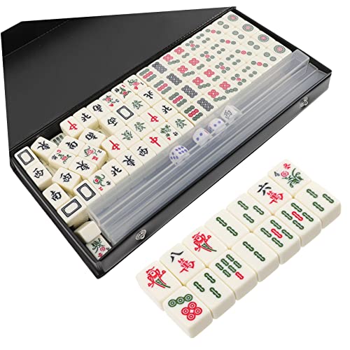 BESPORTBLE 1Satz Mini Mahjong Set Tragbares Chinesisches Mahjong Kit Mit Fliesen Für Reisen Und Gesellschaftsspiele Kompakte Elegantem Design von BESPORTBLE