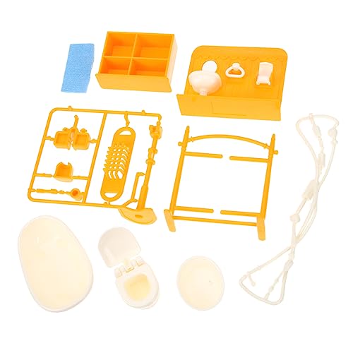 BESPORTBLE 1Satz Mini Möbelmodell Badezimmer Zubehör Für Puppenhaus Teilig Mit Badewanne Und Toilette Für Kreative Mikroszenen Dekoration von BESPORTBLE