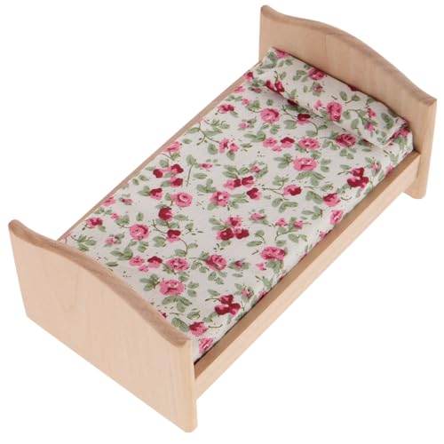 BESPORTBLE Puppenhaus Bett Holz, Miniatur Puppenbett Holz 1:12 Mini Puppen Holzmöbel Einzelbett Miniatur Möbel für DIY Schlafzimmer Wohnzimmer Zubehör BESPORTBLE Puppenhaus Bett Holz, Miniatur Puppenbett Holz 1:12 Mini Puppen Holzmöbel Einzelbett Miniatur Möbel für DIY Schlafzimmer Wohnzimmer Zubehör von BESPORTBLE