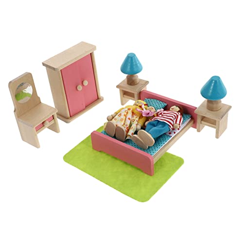BESPORTBLE 1Satz Mini Schlafzimmer Spielzeugset Für Pädagogisches Kognitives Fantasie Simuliertes Schlafzimmer Mit Puppen Rollenspielzeug Für Jahren von BESPORTBLE