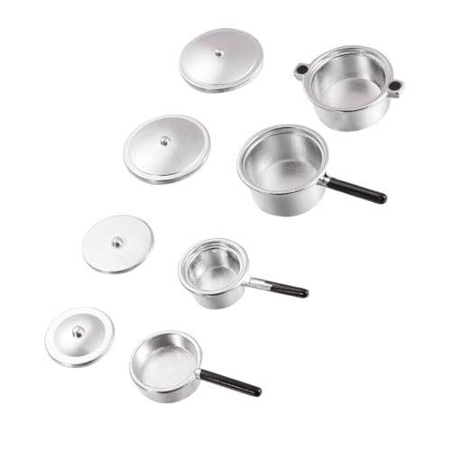 BESPORTBLE 1Satz Mini Silber Küchenartikel Teiliges Lernspielzeug Für Kreative Rollenspiele Der Mini Kinderküche Umweltfreundliches Material von BESPORTBLE