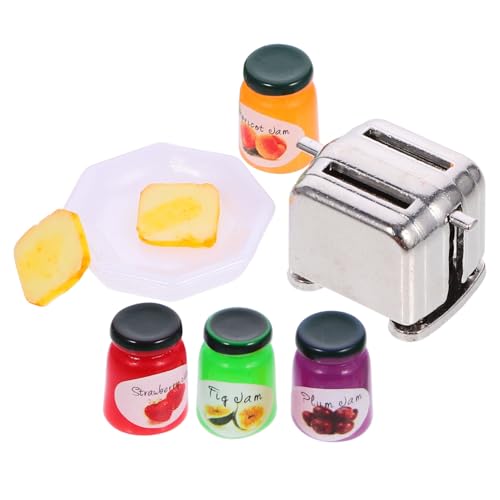 BESPORTBLE 1Satz Miniatur Toaster für Simuliertes Küchenspielzeug mit Brot und Marmelade für Puppenhaus Szenen und Kreative Rollenspiele BESPORTBLE 1Satz Miniatur Toaster für Simuliertes Küchenspielzeug mit Brot und Marmelade für Puppenhaus Szenen und Kreative Rollenspiele von BESPORTBLE