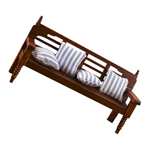 BESPORTBLE 1Satz Miniaturbank mit Kissen Holzsofa für Puppenhaus Deko Teilig Sofa Kissen für Kreative und Miniaturwelten BESPORTBLE 1Satz Miniaturbank mit Kissen Holzsofa für Puppenhaus Deko Teilig Sofa Kissen für Kreative und Miniaturwelten von BESPORTBLE