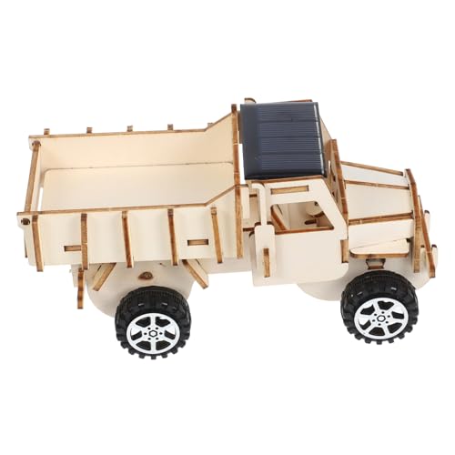 BESPORTBLE 1Satz Modellbausatz Für Solarautos Unfertiges Holzspielzeug Zum Selbstbauen Wissenschaftliches Experiment Für DIY Solar Fahrzeug Kreatives Lernspielzeug von BESPORTBLE