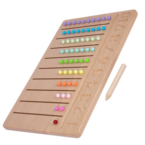 BESPORTBLE 1Satz Montessori Lernspielzeug Für Holz Zahlenspurbrett Mit Bunten Zahlenbrett Stift Bildungsspielzeug Für Ab Jahren von BESPORTBLE