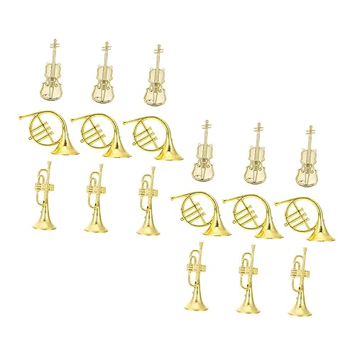 BESPORTBLE 1Satz Musikinstrumenten Ornamenten für Weihnachten Violine Trompete und Horn Modelle Goldene Weihnachtsbaumdekoration DIY Zubehör für Festliche Gestaltung BESPORTBLE 1Satz Musikinstrumenten Ornamenten für Weihnachten Violine Trompete und Horn Modelle Goldene Weihnachtsbaumdekoration DIY Zubehör für Festliche Gestaltung von BESPORTBLE