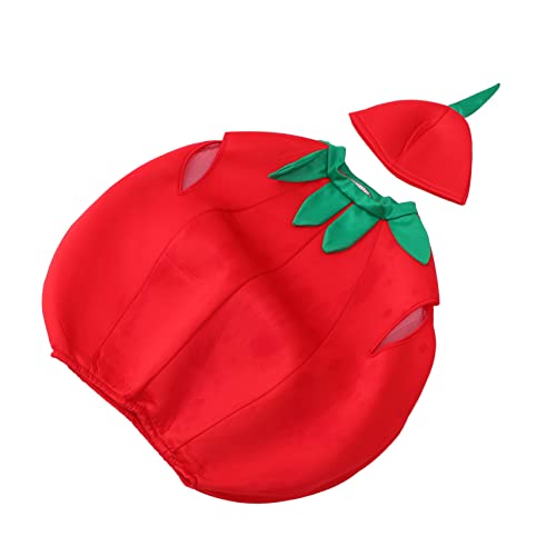 BESPORTBLE 1Satz Niedliches Tomaten Kostüm Für Hut Für Bühnenauftritte Verkleidungen Jahre Gemüse Kostüm von BESPORTBLE