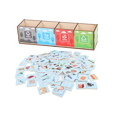 BESPORTBLE 1Satz Pädagogisches Müllsortierspielzeug für Lernspiel zur Mülltrennung mit Verschiedenen Karten Sicheres Material Leicht zu Transportieren Fördert Speicherfähigkeit und Praktische von BESPORTBLE