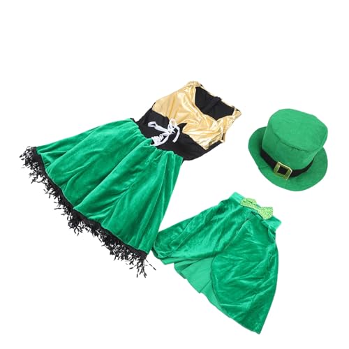BESPORTBLE 1Satz Patrick's Day Performance für Frauen Irisches Bühnenkostüm Bequemes Attraktives Party Outfit für Feierlichkeiten für Mottopartys BESPORTBLE 1Satz Patrick's Day Performance für Frauen Irisches Bühnenkostüm Bequemes Attraktives Party Outfit für Feierlichkeiten für Mottopartys von BESPORTBLE