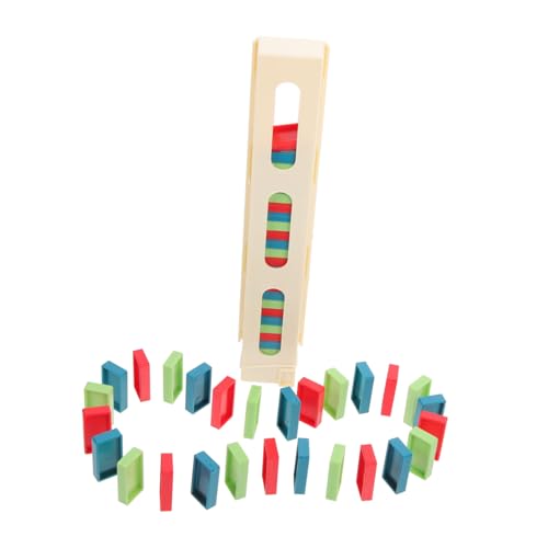 BESPORTBLE 1Satz Plastik Domino Set Für Lernspielzeug Mit Bunten Dominosteinen Und Zubehör Für Kreative Spiele Und Entwicklung Der Geschicklichkeit von BESPORTBLE