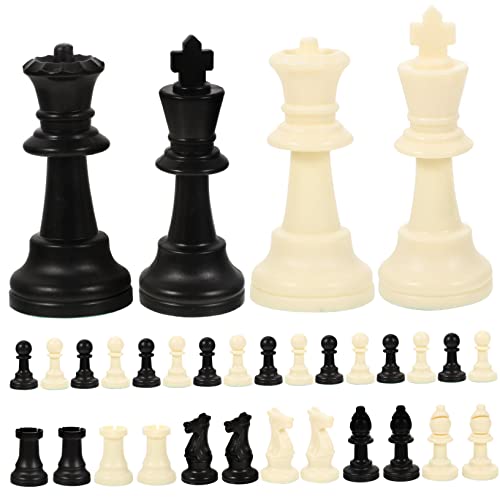 BESPORTBLE 1Satz Plastikschachstücke Schachfiguren für Brettspiele für Unterricht und Kreative Projekte Langlebig und Sicher Königshöhe ohne Schachbrett von BESPORTBLE
