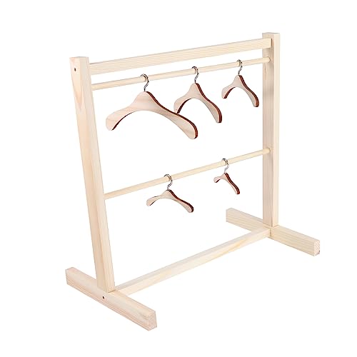 BESPORTBLE 1Satz Puppen Kleiderbügel Set Aus Holz Kleiderständer Für Puppen Doppellagige Aufhängemöglichkeiten Für Puppenmode Und Zubehör Holzfarbe BESPORTBLE 1Satz Puppen Kleiderbügel Set Aus Holz Kleiderständer Für Puppen Doppellagige Aufhängemöglichkeiten Für Puppenmode Und Zubehör Holzfarbe von BESPORTBLE