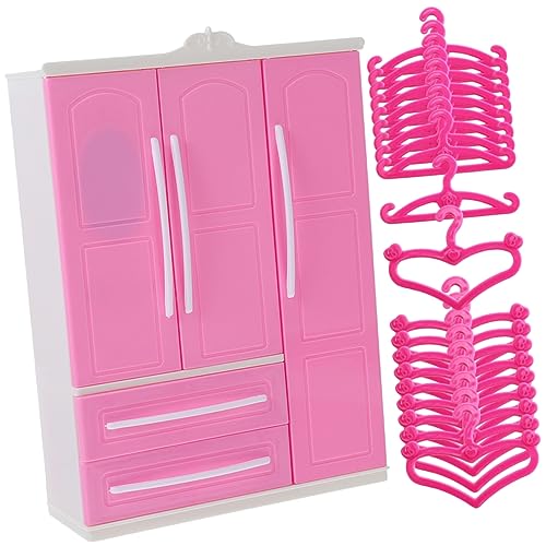 BESPORTBLE 1Satz Puppengarderobenschrank Aus Hochwertigem Mit Einheitskleiderbügel Und Herzkleiderbügel Dekorative Miniaturmöbel Für Puppenhäuser BESPORTBLE 1Satz Puppengarderobenschrank Aus Hochwertigem Mit Einheitskleiderbügel Und Herzkleiderbügel Dekorative Miniaturmöbel Für Puppenhäuser von BESPORTBLE
