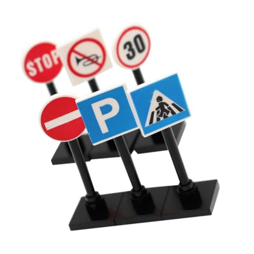 BESPORTBLE 1Satz Puppenhaus Verkehrszeichen Straßenverkehrszeichen Spielset Für Teile Modell Verkehrszeichen Für Puppenhaus Und Rollenspiele von BESPORTBLE