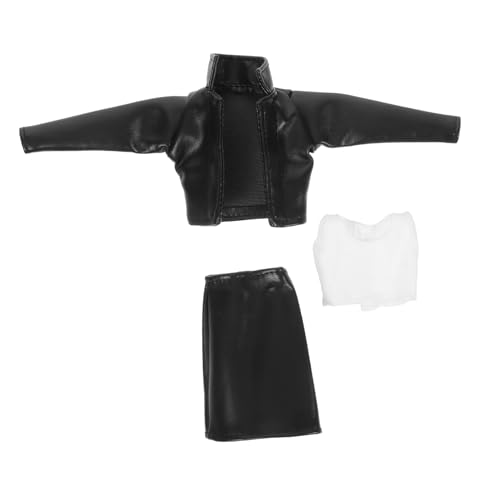 BESPORTBLE 1Satz Puppenkleidung Für Puppen PU Leder Rock Jacke Weste Und Karriereanzug Mode Outfit Für Puppen Zubehör Zur Bekleidung Von Puppen von BESPORTBLE
