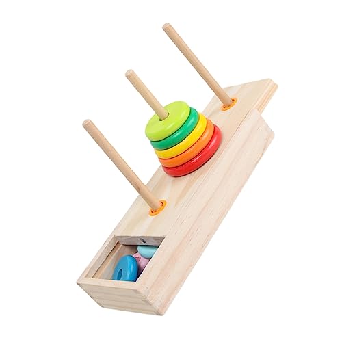 BESPORTBLE 1Satz Rainbow Stapelspielzeug aus Holz Teiliges Montessori Ringe Stapeln für Junge Mädchen Fördert Kognitive Fähigkeiten und Konzentration für Kleinkinder Ab Jahr von BESPORTBLE