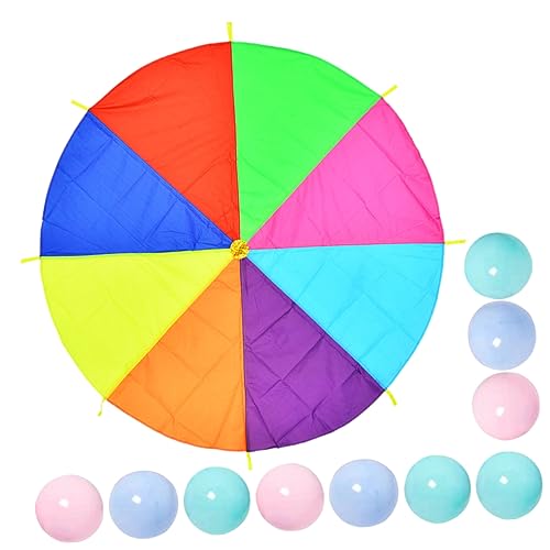 BESPORTBLE 1Satz Regenbogen Fallschirmspielzeug für Outdoor Wurfspiel Kooperatives Sensorischem Training Langlebig und Bunten Bällen BESPORTBLE 1Satz Regenbogen Fallschirmspielzeug für Outdoor Wurfspiel Kooperatives Sensorischem Training Langlebig und Bunten Bällen von BESPORTBLE