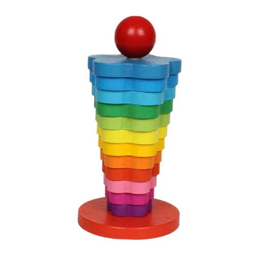 BESPORTBLE 1Satz Regenbogen Stapelspielzeug Aus Lagiges Lernspiel Für Fördert Hand Auge Koordination Und Farberkennung Sicheres Und Langlebiges Design Für Kreative Spielstunden von BESPORTBLE