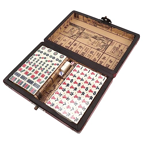 BESPORTBLE 1Satz Reise Mahjong Set Chinesisches Traditionelles Mahjong Kit mit Tragbar für Partys und Camping Langlebiges Design mit Gravierten Oberflächen BESPORTBLE 1Satz Reise Mahjong Set Chinesisches Traditionelles Mahjong Kit mit Tragbar für Partys und Camping Langlebiges Design mit Gravierten Oberflächen von BESPORTBLE