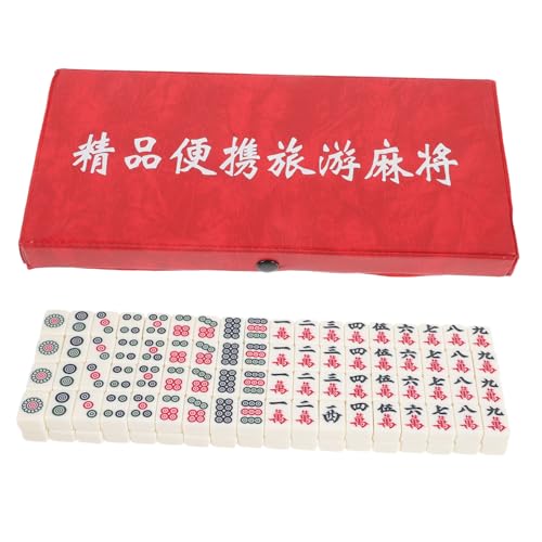 BESPORTBLE 1Satz Reise Mahjong Set Tragbares Chinesisches Mahjong Mit Spielsteinen Kompakte Box Partyspielset Für Unterwegs Schlafsaal von BESPORTBLE