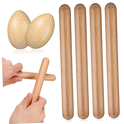 BESPORTBLE 1Satz Rhythmusstöcke Und Eierschüttler Für Kleinkindinstrumente Für Musikalische Früherziehung Lummi Sticks Für Kreatives Und Rhythmusübungen von BESPORTBLE