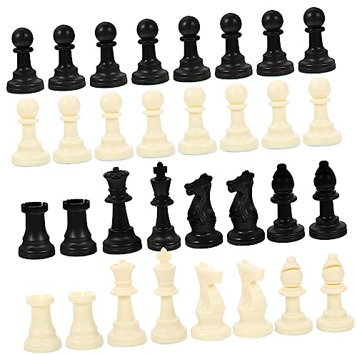 BESPORTBLE 1Satz Schachfiguren aus Kunststoff Ersatzstücke für Internationale Schachspiele Hohe Figuren Robust und Langlebig für Brettspiele mit Familie und Freunden von BESPORTBLE