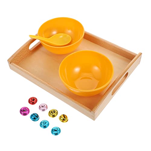 BESPORTBLE 1Satz Schaufelglocke für Pädagogisches Küchenspielzeug mit Holztablett Fördert Fingerfertigkeit und Hand Augen Koordination Sicheres und Langlebiges Design für Kleinkinder von BESPORTBLE